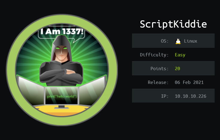 HackTheBox - ScriptKiddie